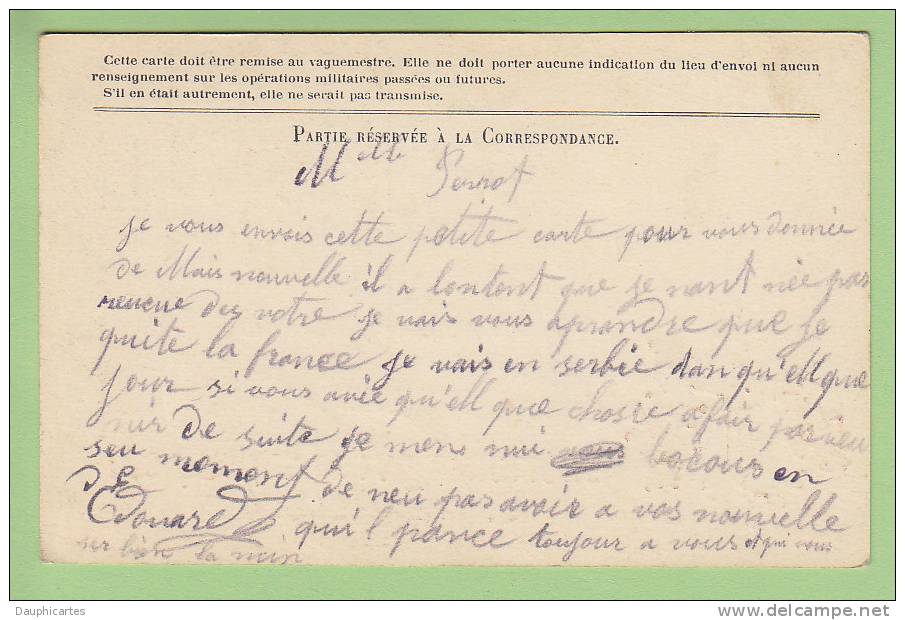 Correspondance Des Armées 14-18 : Stern 8 Drapeaux. Ecrite Au Dos. 2 Scans. - Lettres & Documents