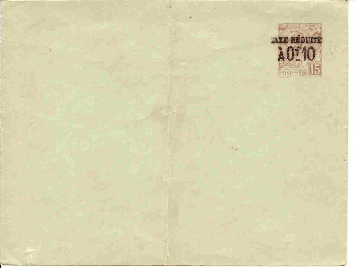 Entier Postal Enveloppe ALBERT 1ER  Surchargée Taxe Réduite à 0f10 Neuf. - Postal Stationery