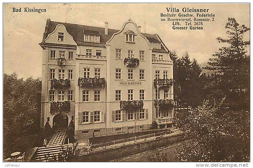 Allemagne - Ref 210- Bad Kissingen - Villa Gleissner -   Carte Bon Etat - - Bad Kissingen