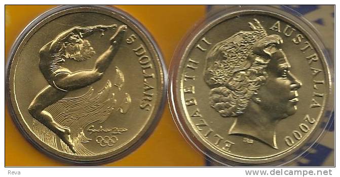 AUSTRALIA $5 OLYMPIC GAMES SYDNEY GYMNASTICS SPORT 1 YEAR TYPE  2000 UNC NOT RELEASED  MINT READ DESCRIPTION CAREFULLY!! - Other & Unclassified