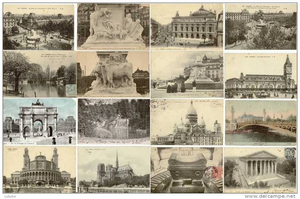 Paris - Lot Mit 48 Alten, Teils Animierten Karten      1905 - 1920 - Loten, Series, Verzamelingen