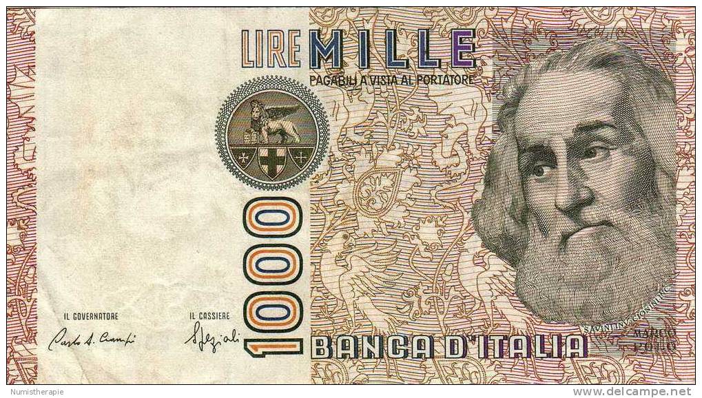 Italie Italy Italia : 1000 Lire 1982 Marco Polo : Bon Etat - 1000 Lire