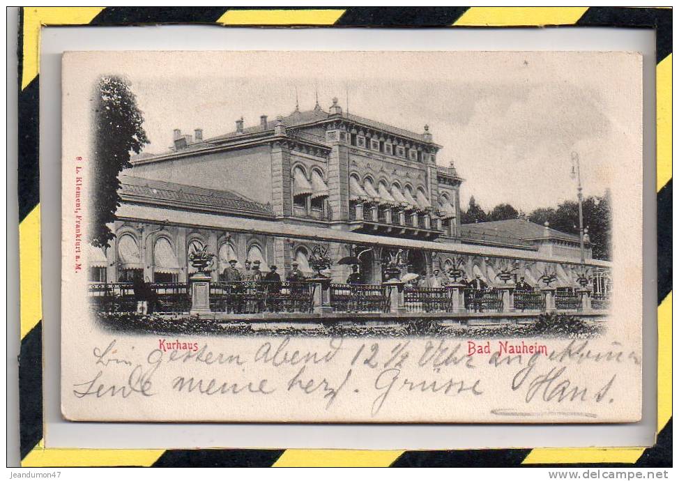 TYPE PRECURSEUR. - . BAD NAUHEIM - KURHAUS. CARTE ANIMEE - Bad Nauheim