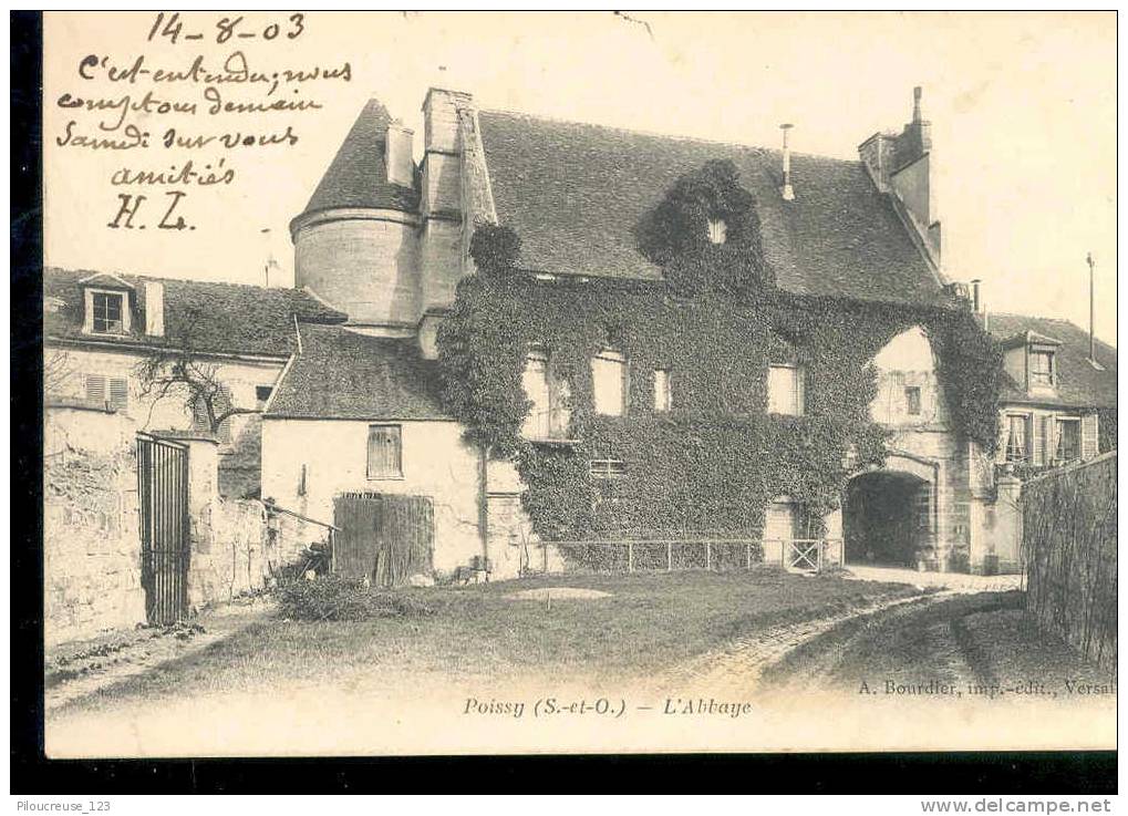 78 - POISSY - "" L'Abbaye "" - CARTE PRECURSEUR - Poissy