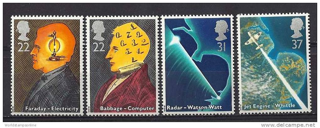 Great Britain, Year 1991 Mi 1320-1323, Scientific Inventions, MNH ** - Ungebraucht