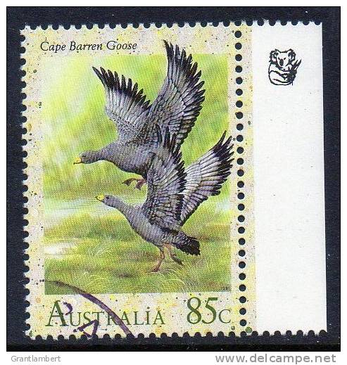 Australia 1991 Water Birds 85c Cape Barren Goose SG 1281 CTO 1 Koala Reprint Right - Mint Stamps