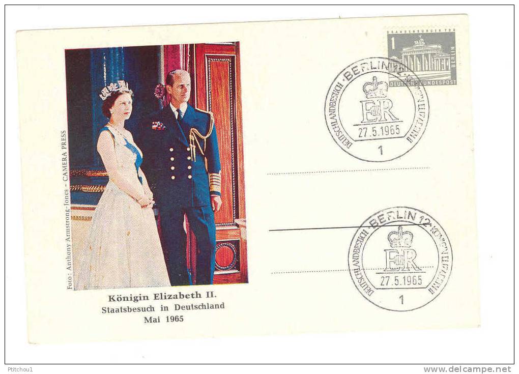 Königin Elizabeth II Staatbesuch In Deutschland Mai 1965 Berlin - Storia Postale