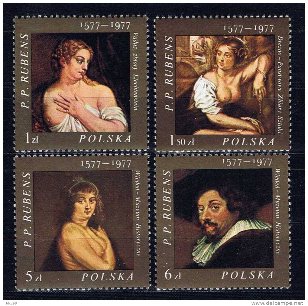 PL Polen 1977 Mi 2497-2500 Mnh Rubens - Nuevos