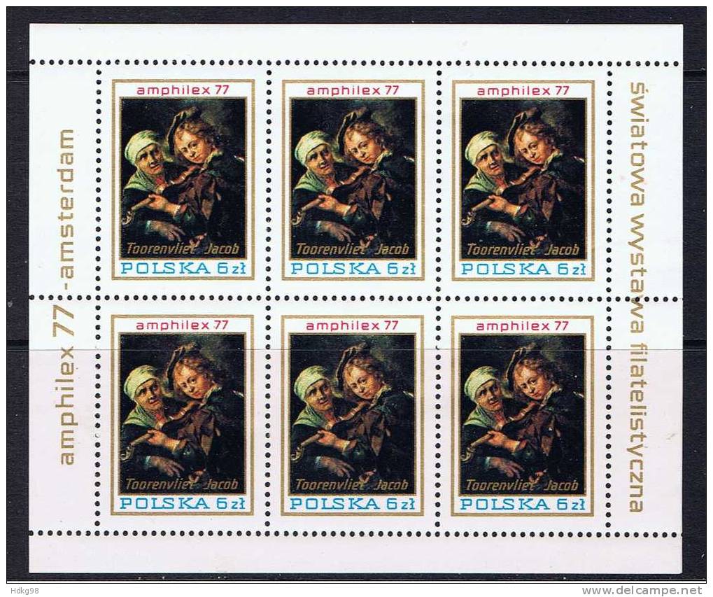 PL Polen 1977 Mi 2508 Mnh Amphilex 77 Kleinbogen - Nuevos