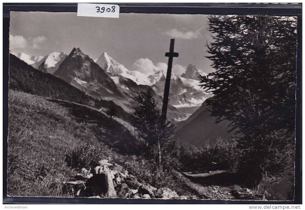 Croix Sur Le Chemin De St-Luc à Chandolin - Le Blanc - Besso - Gabelhorn - Cervin (3908) - Chandolin