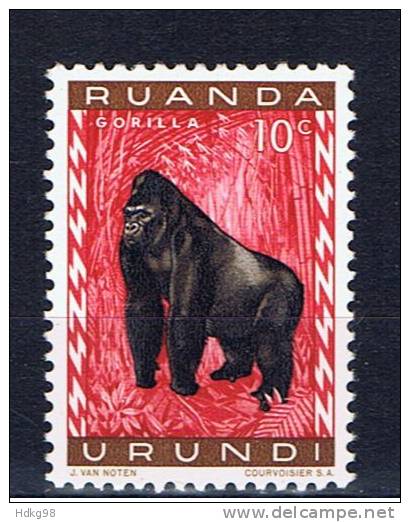 Ruanda Urundi+ 1959 Mi 161 Mnh Gorilla - Unused Stamps