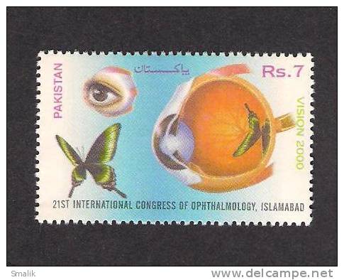 1998 Pakistan Ophthalmological Congress, Butterfly, Eyes, 1v MNH - Other & Unclassified