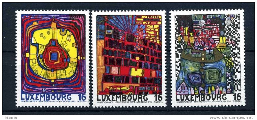 Hunderdwasser 1310/1312 **    Peinture Moderne - Unused Stamps