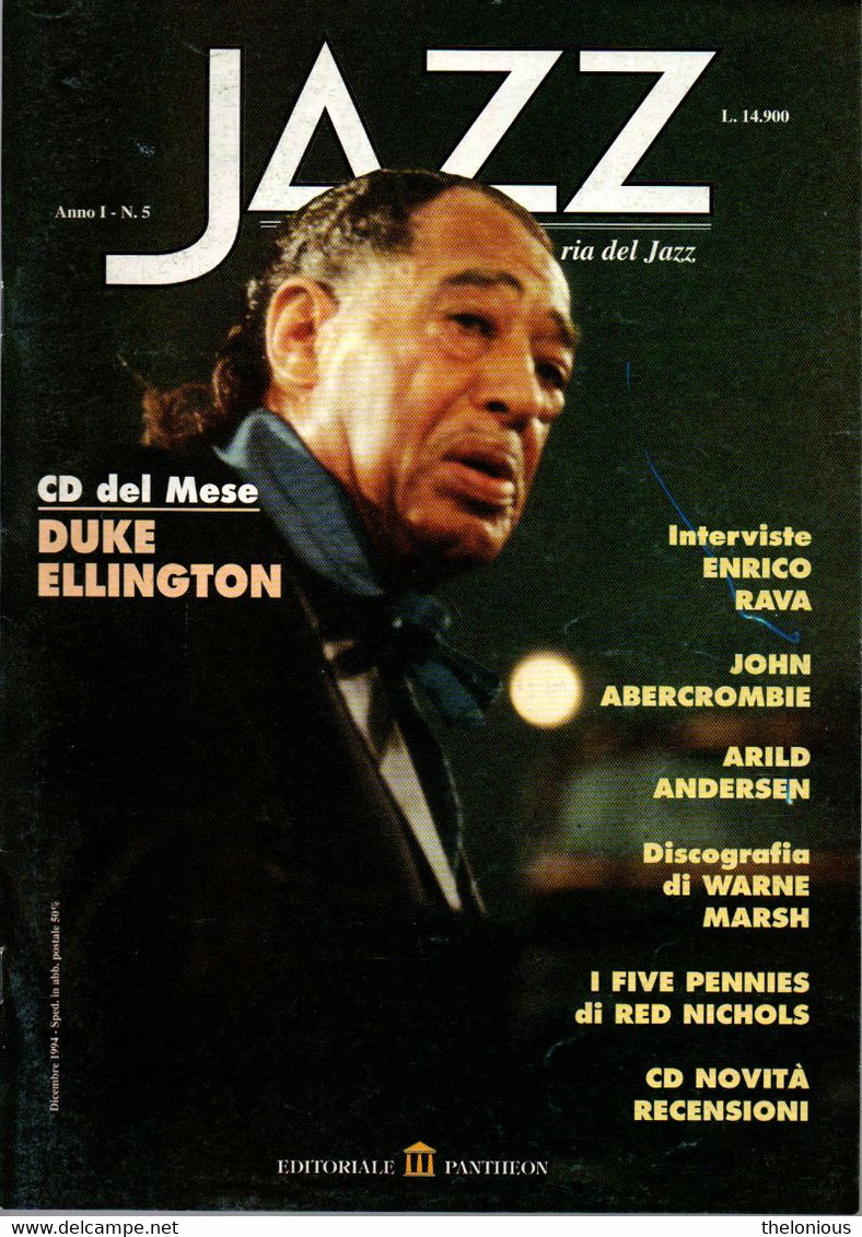 # Rara Rivista " Jazz " Anno 1 - N. 5 - Dicembre 1994 - Musik