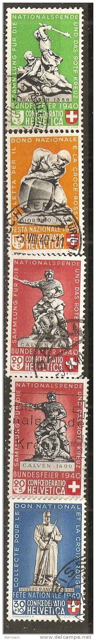 Switzerland1940: Michel364-8used Cat.Value21Euros - Used Stamps