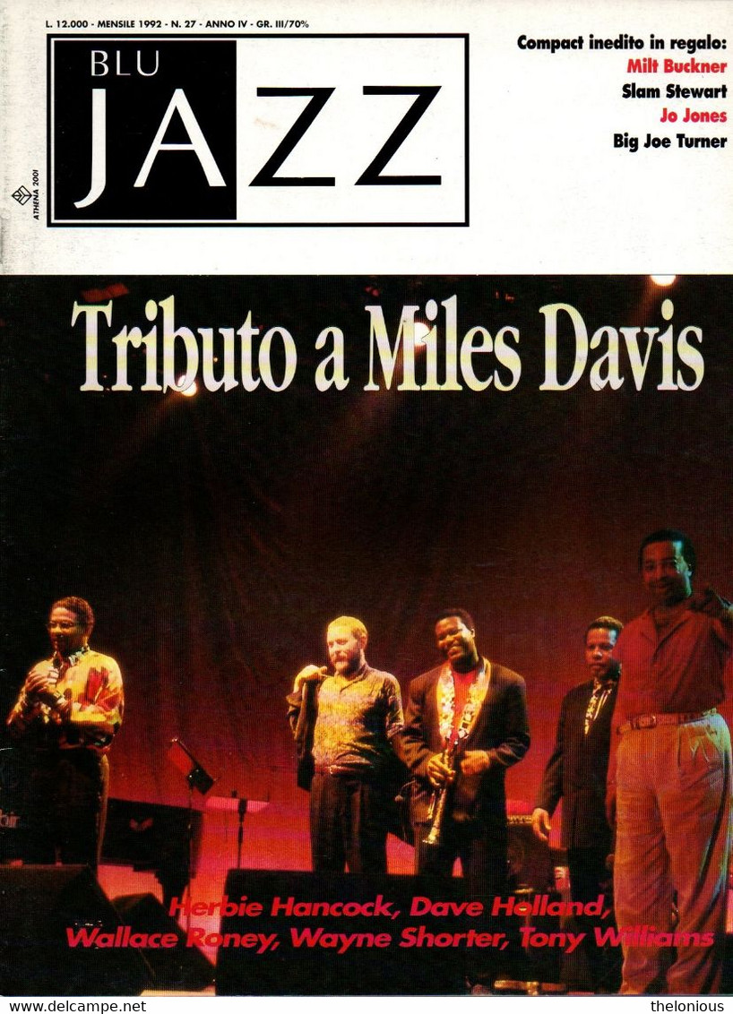 # Rivista " Blu Jazz " N. 27 - Anno 4 - 1992 - Musica