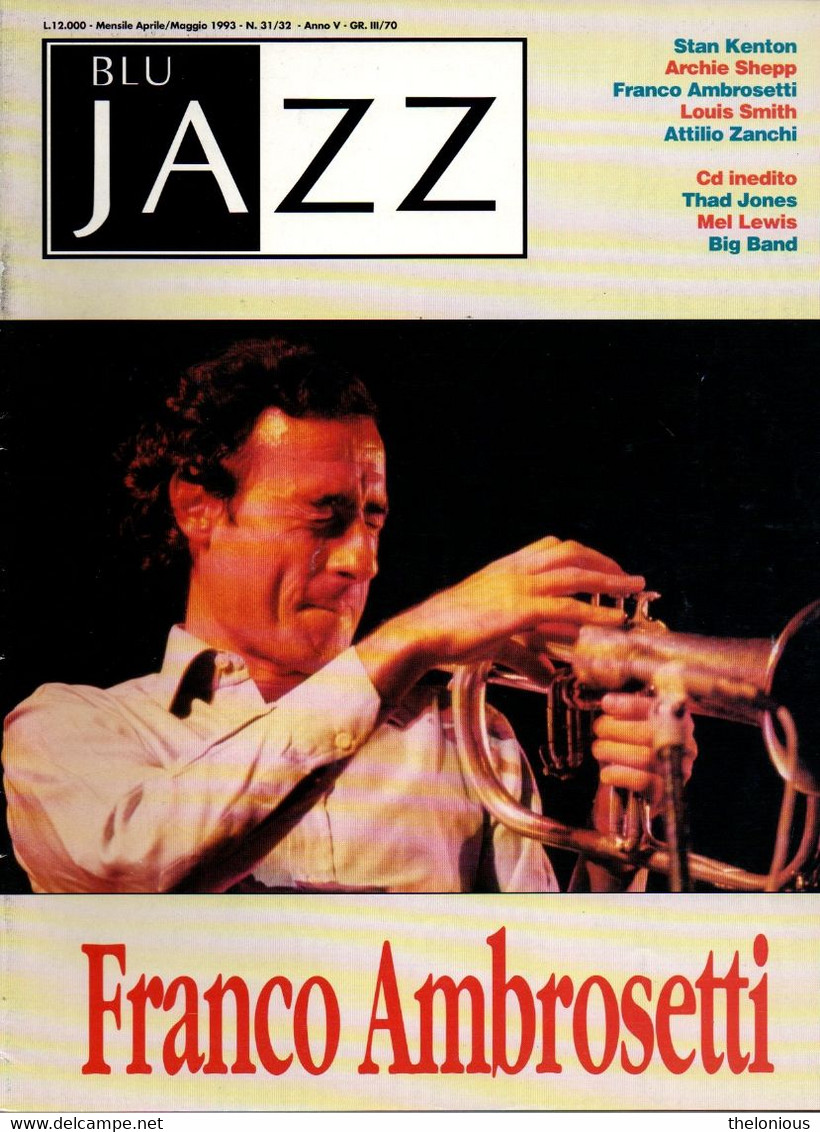 # Rivista " Blu Jazz " N. 31/32 - Anno 5 - Aprile/maggio 1993 - Musica
