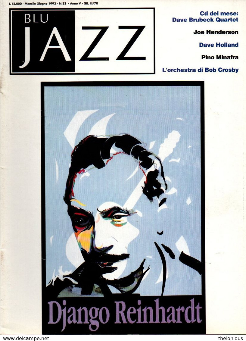 # Rivista " Blu Jazz " N. 33 - Anno 5 - Giugno 1993 - Música
