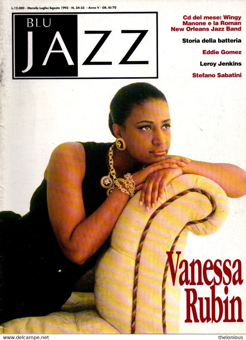 # Rivista " Blu Jazz " N. 34/35 - Anno 5 - Luglio/agosto 1993 - Musique