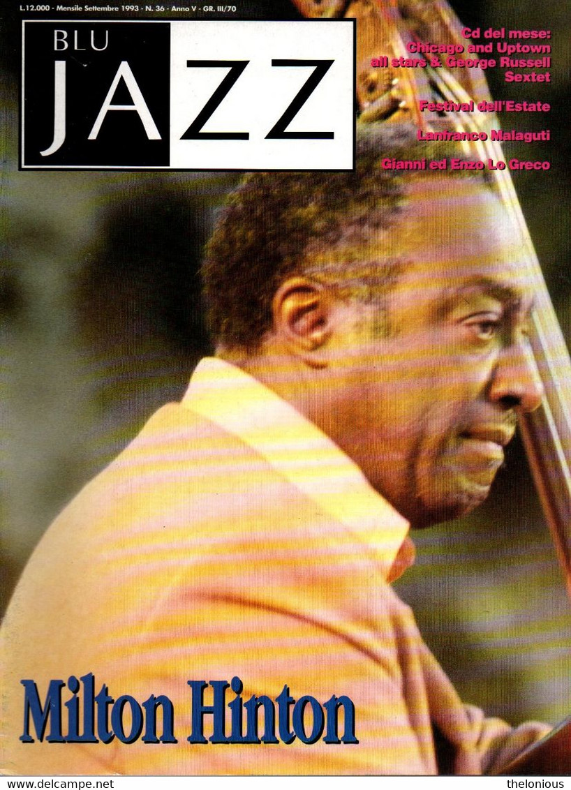 # Rivista " Blu Jazz " N. 36 - Anno 5 - Settembre 1993 - Música