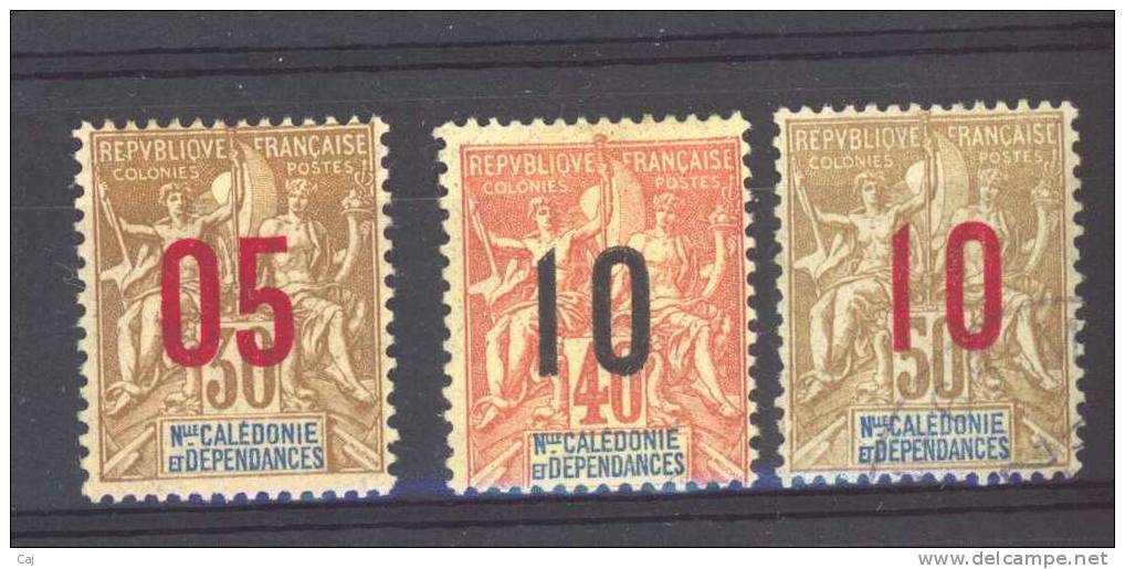 Nouvelle Calédonie  -  1912  :  Yv  107-09  * - Unused Stamps