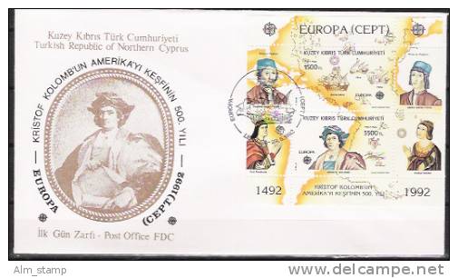 1992 Türk.- Zypern   Mi. Bl.  10  FDC Europa - 1992