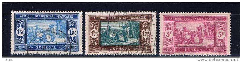 SN+ Senegal 1926 Mi 111-13 Marktszene - Used Stamps