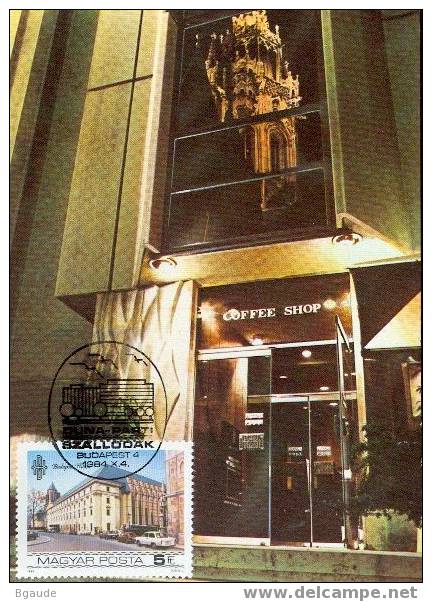 HONGRIE CARTE MAXIMUM NUM.YVERT 2933 LES HOTELS DE BUDAPEST HILTON - Cartoline Maximum