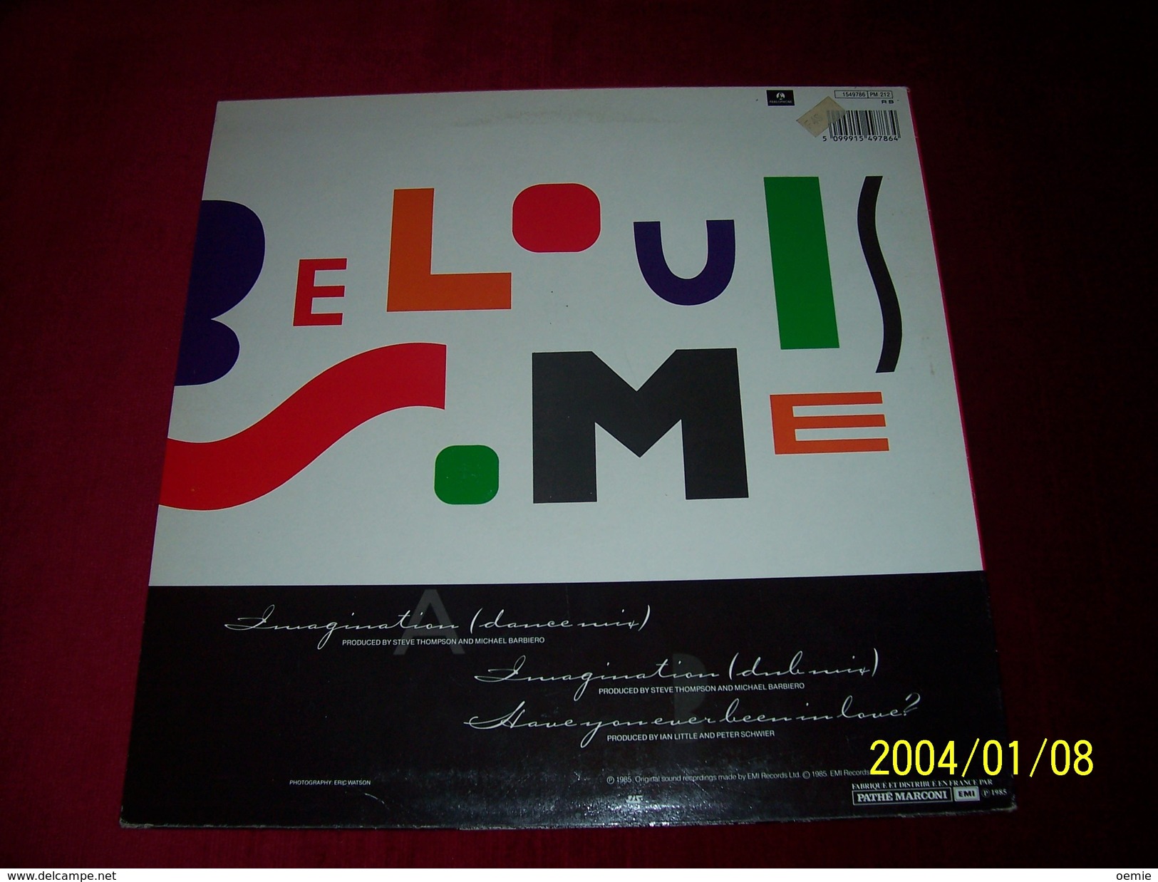 BELOUIS  SOME  °  IMAGINATION - 45 Rpm - Maxi-Single