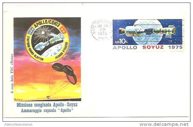 48754)lettera F.d.c. Americana  Con Un Valore + Annullo - Serie Apollo - Autres & Non Classés