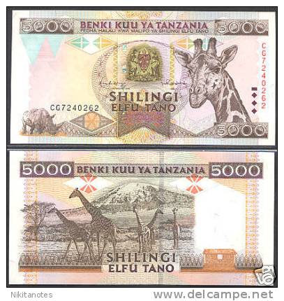 * TANZANIA - 5000 SHILINGI - SHILLINGS 1997 UNC - P 32 - Tanzania