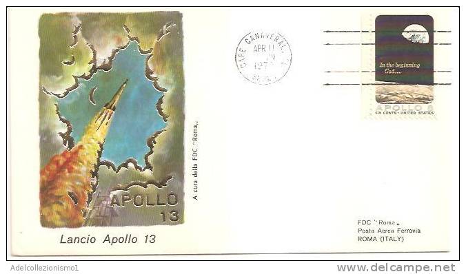48781)lettera F.d.c. Americana  Con Un Valore + Annullo - Serie Apollo 13 - Otros & Sin Clasificación