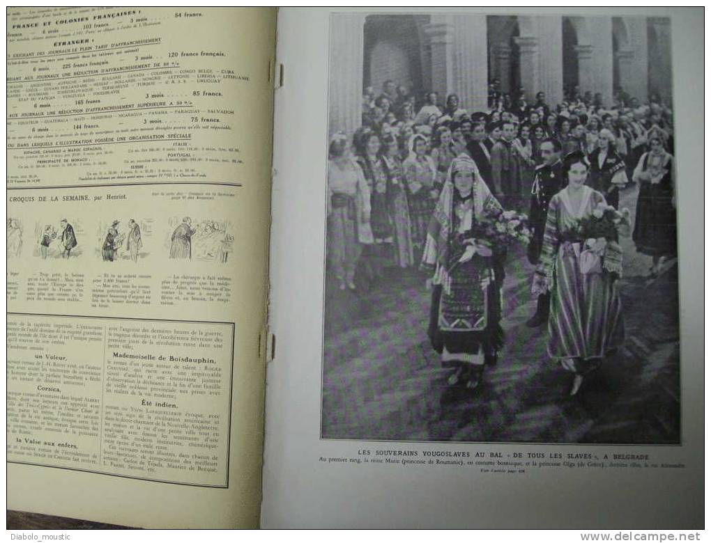 YOUGO;  6 JOURS CYCLISTES De PARIS ;GRECE ;La MAISON MAUDITE ;Horloge Parlante ;Autoroute LYON-EVIAN ;Boyardville; Avion - L'Illustration