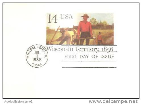 48802)stampa F.d.c. Americana Serie W. Territory  Con Un Valore + Annullo - Usata - Postal History