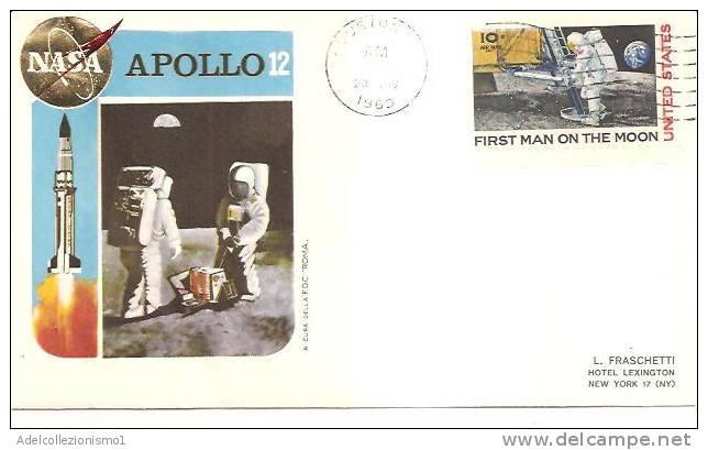 48811)lettera F.d.c. Americana  Con Un Valore + Annullo - Serie Apollo XII° - Altri & Non Classificati