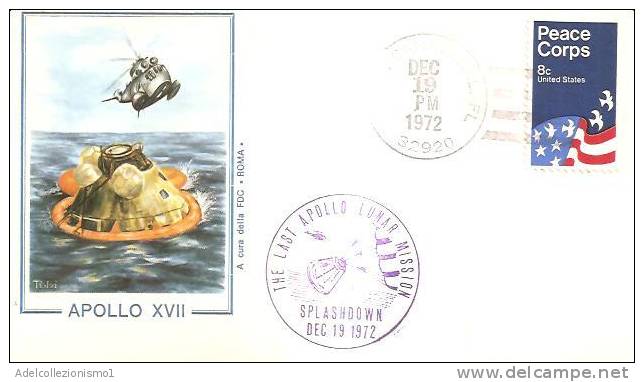 48827)lettera F.d.c. Americana Con Un Valore + Annullo - Serie Apollo XVII° - Other & Unclassified