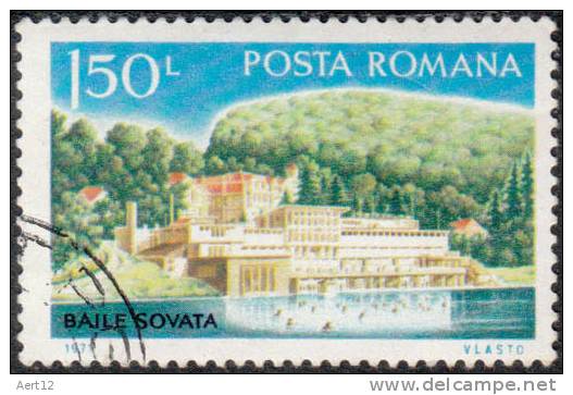 ROMANIA, 1971, Lakeside Resort, Tourist Publicity, Used - Gebruikt