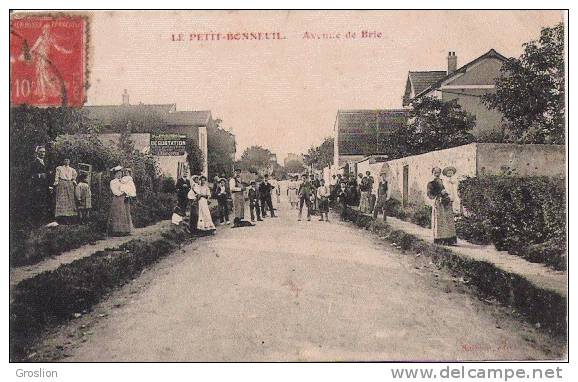 LE PETIT BONNEUIL AVENUE DE BRIE (BELLE ANIMATION)  1907 - Bonneuil Sur Marne