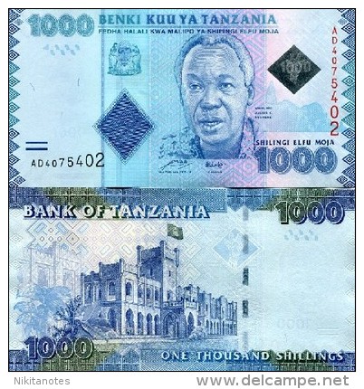 * TANZANIA - 1000 SHILLINGS 2010 (2011) - P NEW - Tanzanie