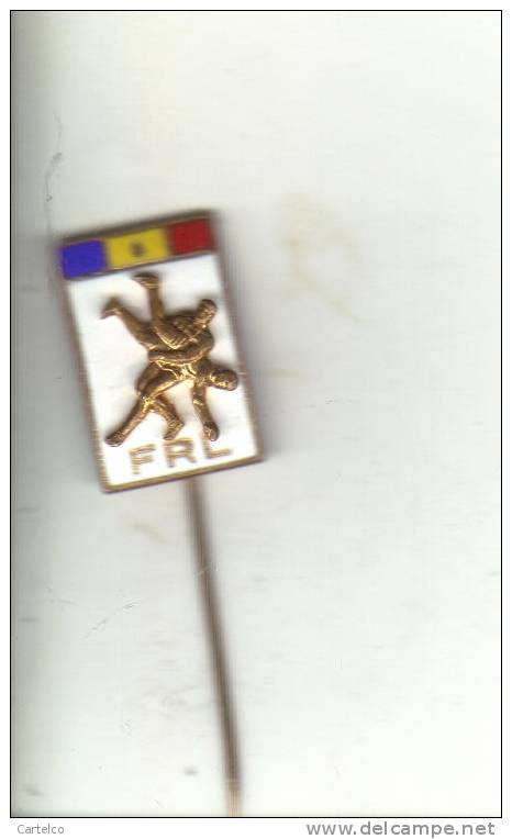 Romania Old Pin Badge , Romanian Wrestling Federation - Lutte