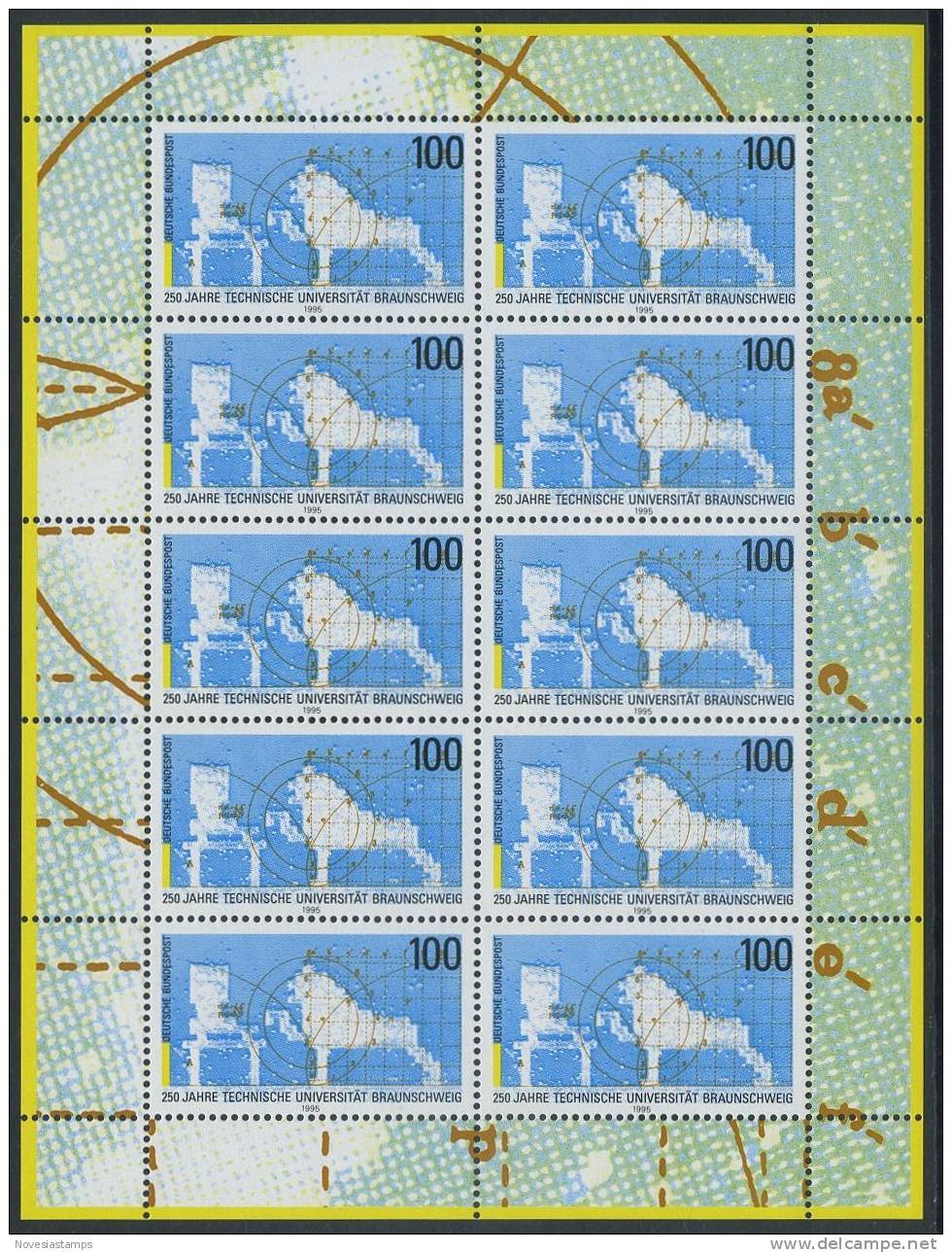 !a! GERMANY 1995 Mi. 1783 MNH SHEET(10) -Carolo-Wilhelmina University - 1991-2000