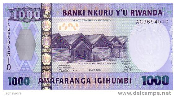 RWANDA  1 000 Francs  Daté Du 01-02-2008   Pick 31b    ***** BILLET  NEUF ***** - Rwanda