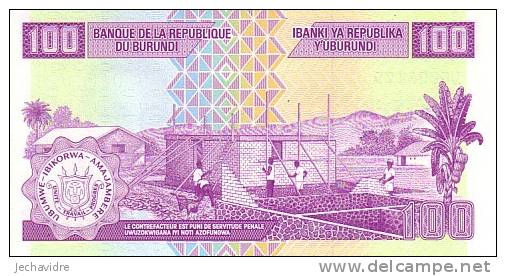 BURUNDI  100 Francs  Daté Du 01-05-2010   Pick 44    ***** BILLET  NEUF ***** - Burundi