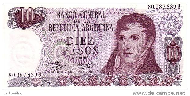 ARGENTINE   10 Pesos  Non Daté  (1970-1973)   Pick 289    ***** BILLET  NEUF ***** - Argentina