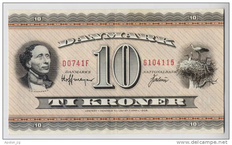 DANIMARCA - DENMARK: 10 Kroner 1974  XF/AU   * Bella Banconota ! - Denemarken