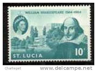 St Lucia  Scott # 196 MNH Shakespeare    MNH - St.Lucia (1979-...)