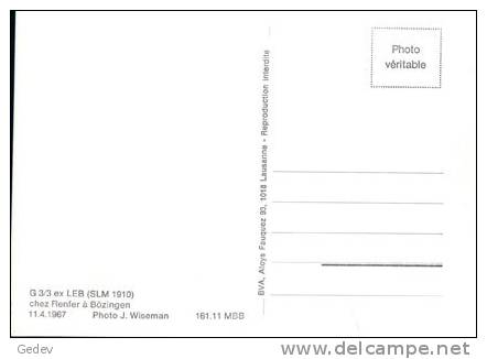 Chemin De Fer MBB Loco Chez Renfer Bözingen 1967 Photo Wiseman BVA 161.11 - Autres & Non Classés