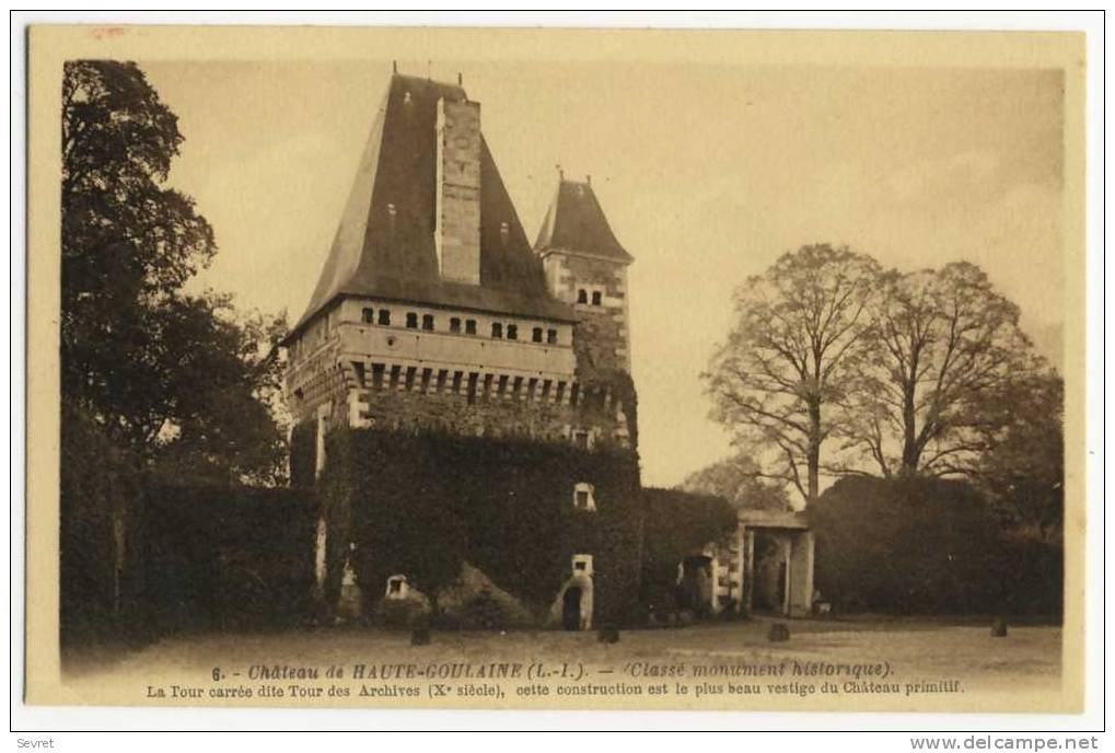 HAUTE-GOULAINE. - Le  Château . - Haute-Goulaine