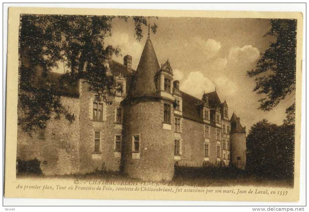 CHATEAUBRIANT. - Le  Château . Vue D'ensemble - Châteaubriant