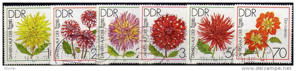 Gartenbau-Ausstellung 1979 Erfurt DDR 2435/0 O 6€ IGA Dahlien Blumen Dahlie Neue Züchtung Flower EXPO Set Of GDR Germany - Agriculture